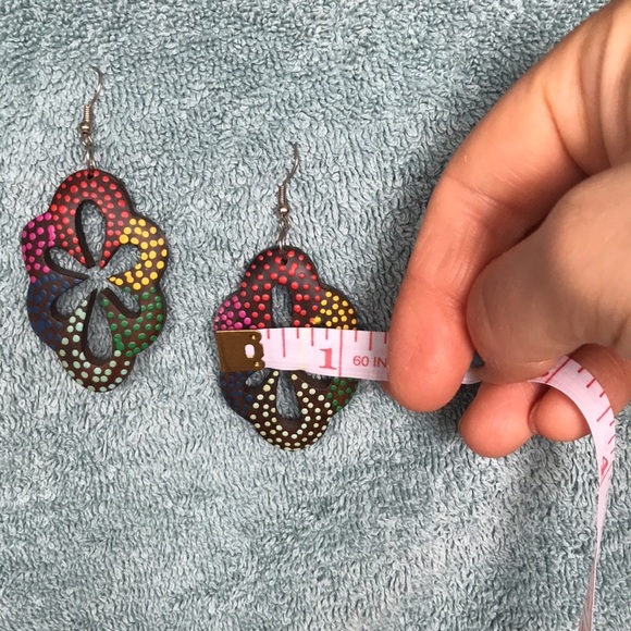 ⭐️3 for 20⭐️ Handmade wooden rainbow earrings bundle and save - Picture 3 of 4